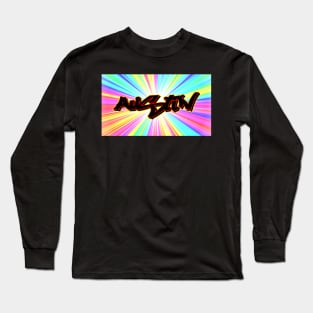 AUSTIN urban Street Graffiti Style Name Design Long Sleeve T-Shirt